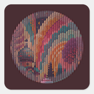 Colorburst Dome Sticker #0001 - Anpassbar