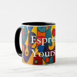 Colorcube 1 Farbige Kubismus Combo-Tasse Tasse