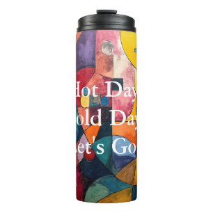 Colorcube 3 Farbenfroher Kubismus Thermal Tumbler Thermosbecher