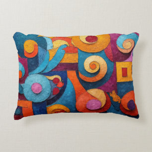 Colorcube 4 Farbenfroher Kubismus Akzent Pillow Dekokissen