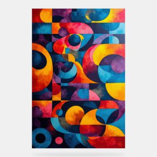 Colorcube 6 Farbiges Cubism Akryllisches Zeichen Acrylschild