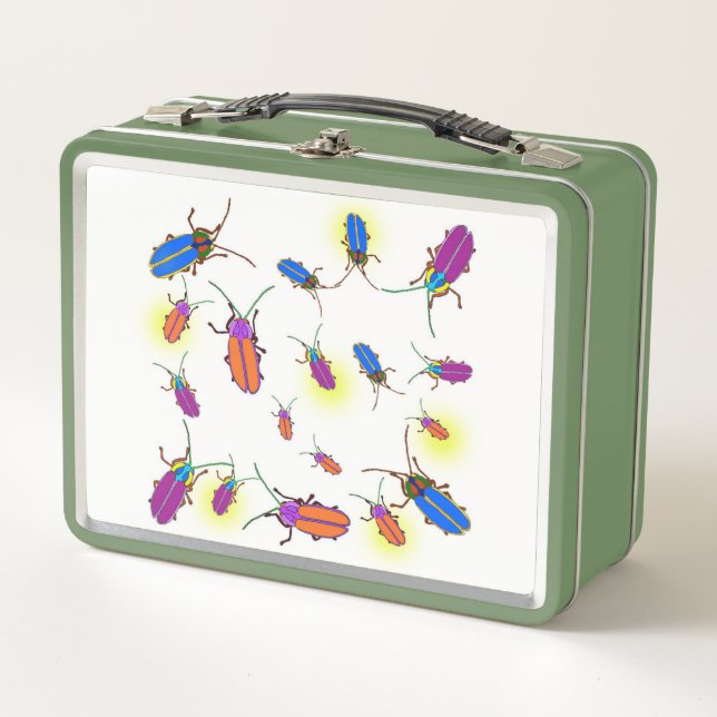 Coloré Abstrait Lightning Bugs Lunch Box (Devant)