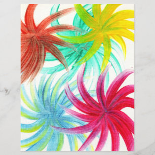 Coloré Festif Spiral Swirls Papier à gratter