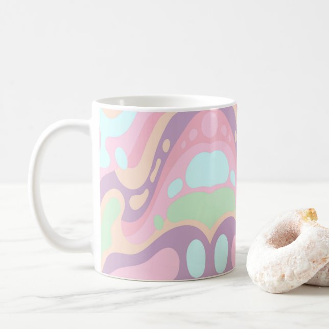 Coloré Happy Pastel Mug (Avec donut)