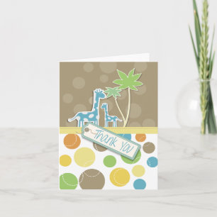 Coloré merci carte de girafe