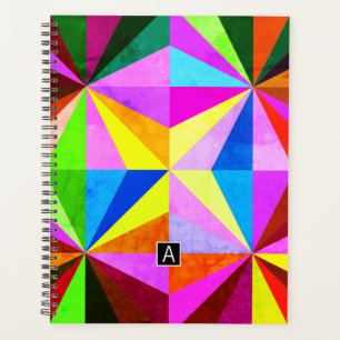 Coloré Moderne Multi-Coloré Géométrique   Monogram