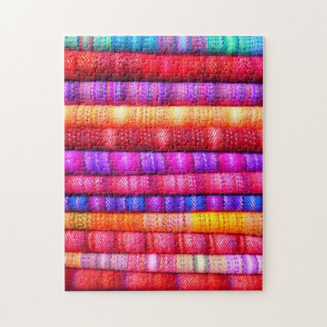 Coloré Motif Puzzles traditionnel Tissu Tissé (Vertical)
