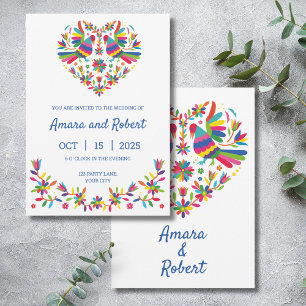 COLORÉ OTOMI MEXICAN HEART INVITATION