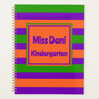 Coloré Striped Cute School Enseignant/Étudiant