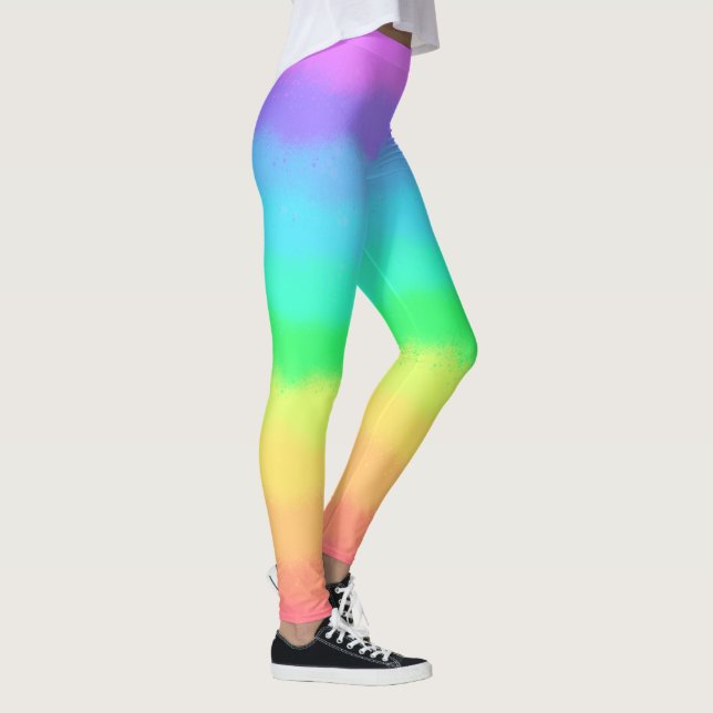 Coloré Tie Dye Rainbow Yoga Leggings (Droite)