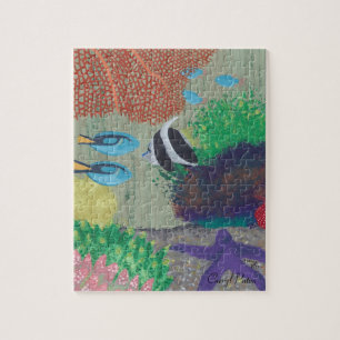 Coloré Tropical peinture de poisson Puzzle