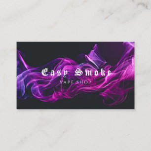 Coloré Violet Fumée Vape Boutique Carte de visite