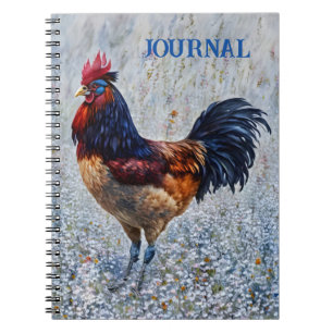 Coloré Whimsical Rooster Farm Art Journal