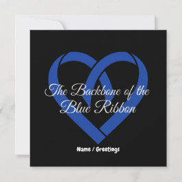 Colorectal Cancer Backbone Heart Blue Awareness  Einladung