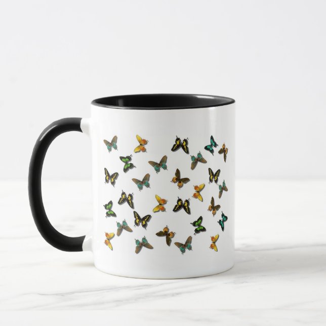 Colored Butterflies Art Tasse (Links)