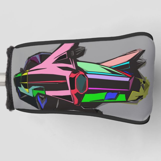 Colored cadillac golf headcover (Vorderseite)