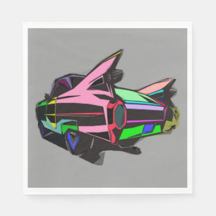 Colored cadillac serviette