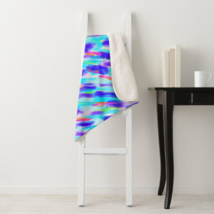 Colored Chaos Sherpa Blanket Sherpadecke