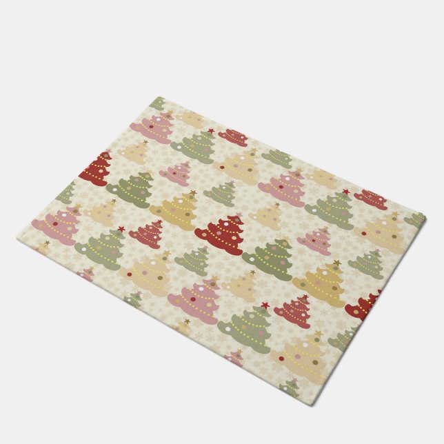 Colored Christmas Fußmatte (Schrägansicht)