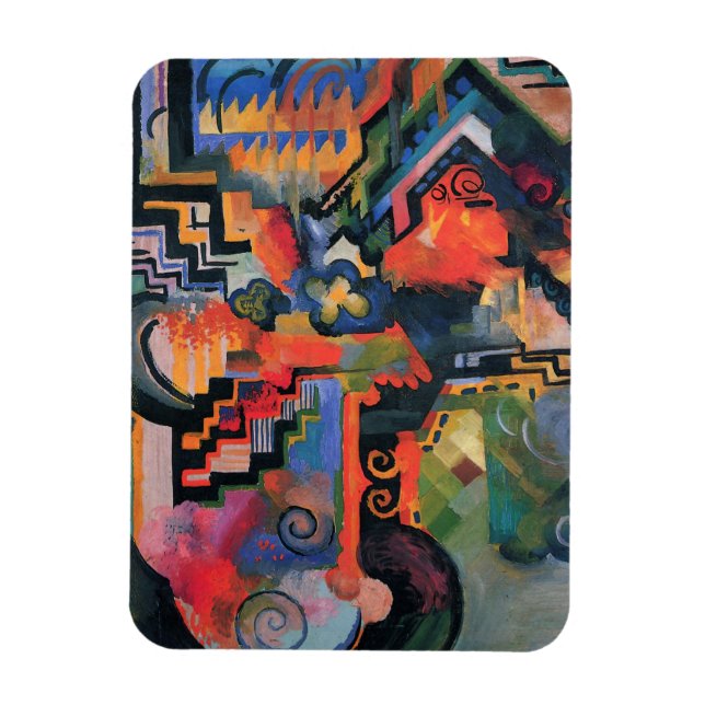 “Colored Composition” Art magnet (Vertikal)
