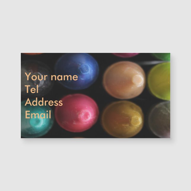 Colored Crayons Magnetkarte (Vorderseite)