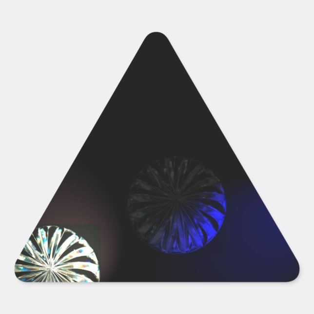 Colored Cystal Imager Dreieckiger Aufkleber (Vorderseite)