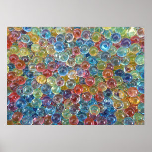 colored glass beads poster