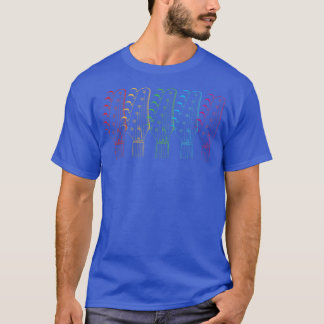 Colored Guitars Electric Acoustic Classical Gifts  T-Shirt