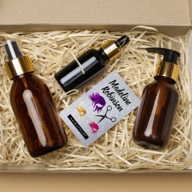 Colored Hair | Salonschere | GLITZER Terminkarte (Von Creator hochgeladen)