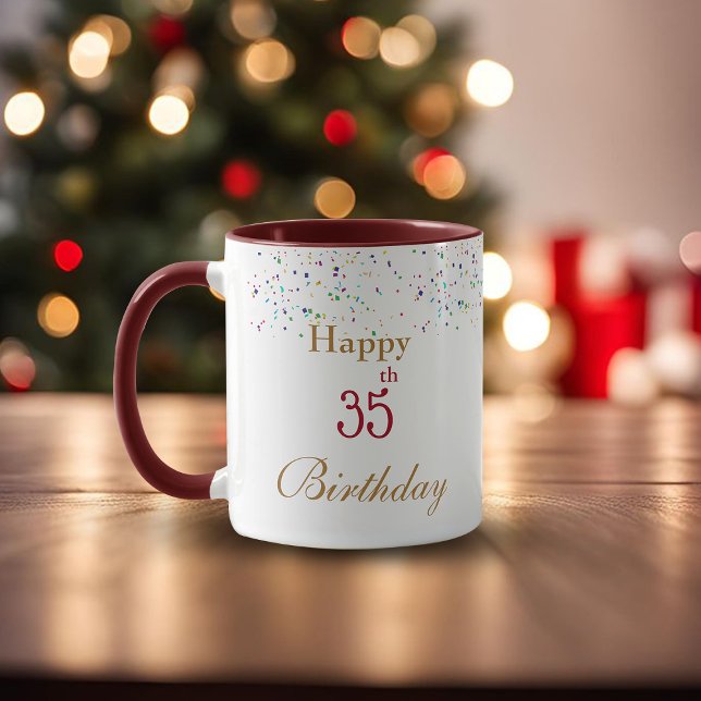 Colored Happy Birthday Coffee Tasse (Von Creator hochgeladen)