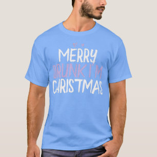Colored Heart Funny Merry Betrunken Im Christmas S T-Shirt
