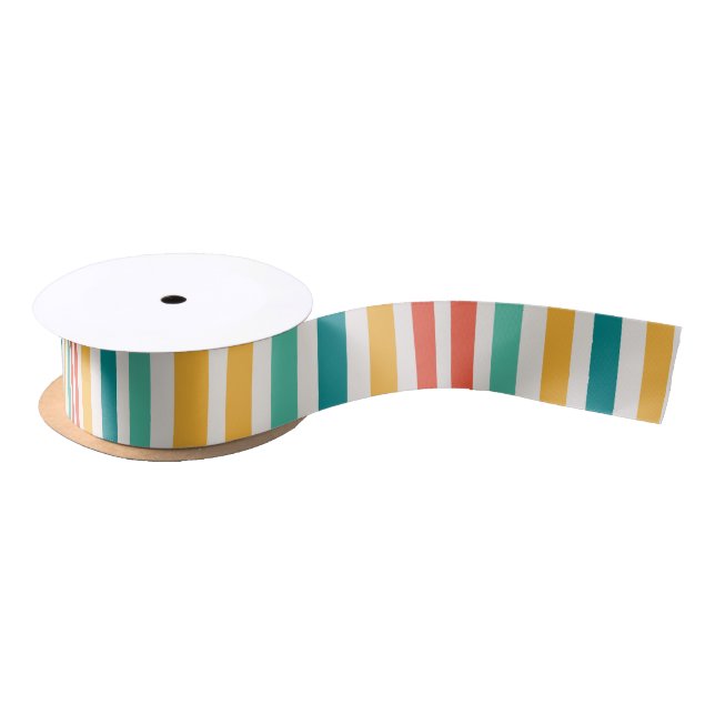 Colored Lines Satin Ribbon Satinband (Spule)