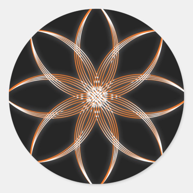 Colored Lotus Runder Aufkleber (Vorderseite)