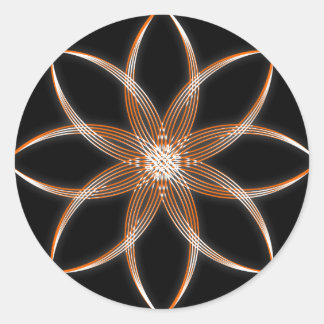 Colored Lotus Runder Aufkleber