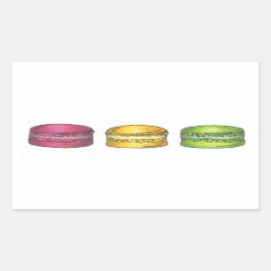 Colored Macarons French Macaron Cookie Stickers