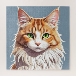 Colored Maine Coon Portrait
