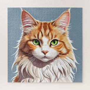 Colored Maine Coon Portrait