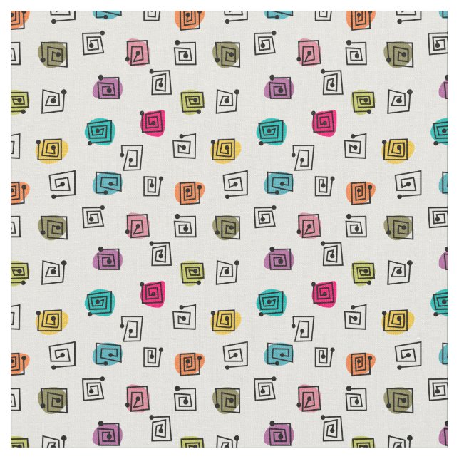 Colored Mazes Stoff (Nahaufnahme)