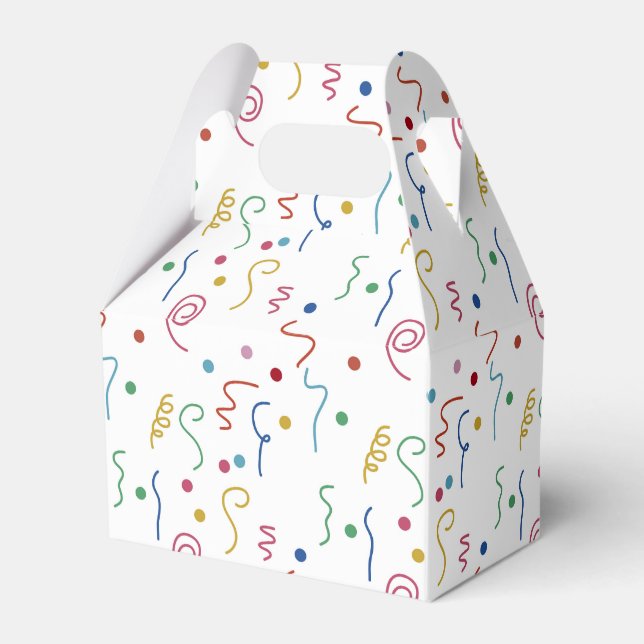 Colored Party Confetti Pattern Geschenkschachtel (Vorderseite)