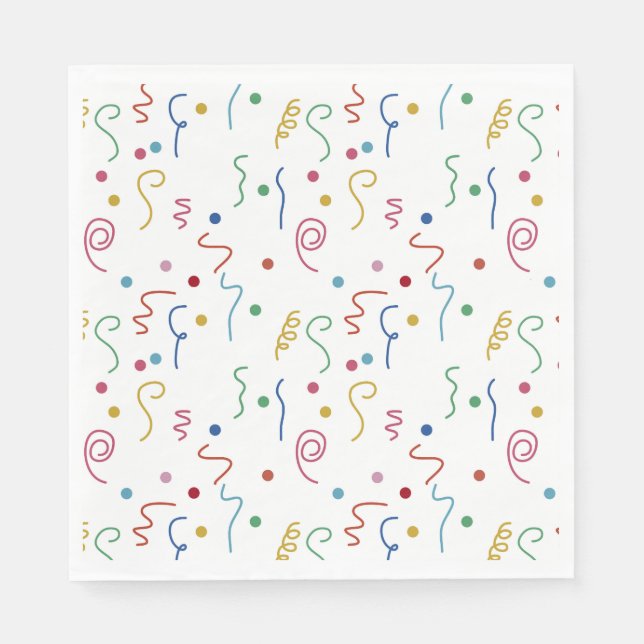 Colored Party Confetti Pattern Serviette (Vorderseite)