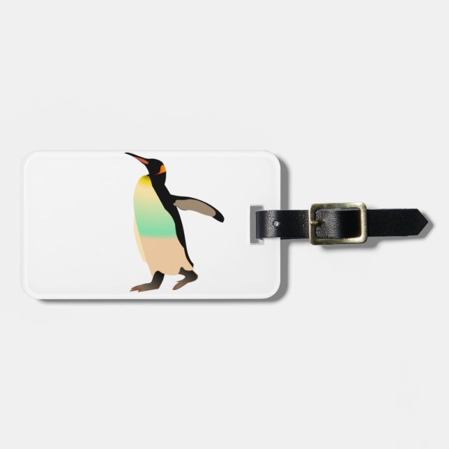 Colored Peguin Gepäckanhänger (Vorderseite horizontal)