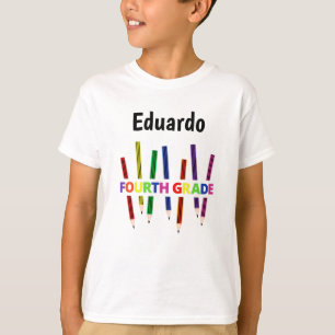 Colored Pencils 4th Grade Boy's T - Shirt