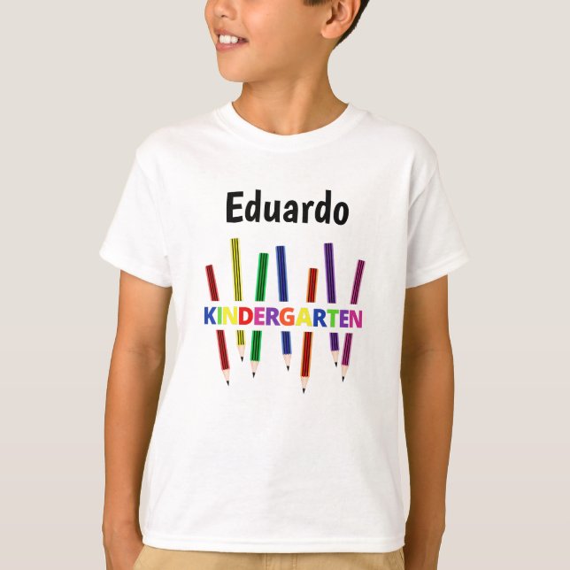 Colored Pencils Kindergarten T - Shirt (Vorderseite)