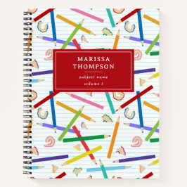 Colored Pencils Musterschüler Notizbuch