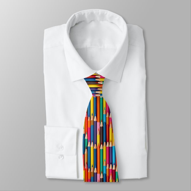 Colored Pencils Necktie Krawatte (Gebunden)