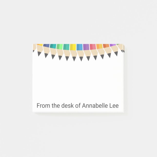 Colored Pencils Swag Post-it Klebezettel (Vorderseite)