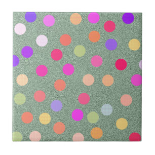 Colored Poka Dot Fliese