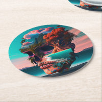 Colored Skull Head