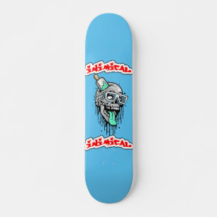 Colored Skull Skateboard
