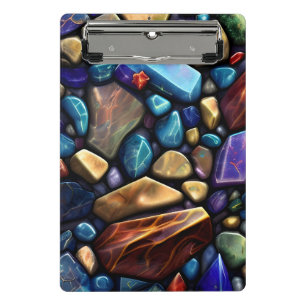 Colored Stone Mosaic Muster Mini Klemmbrett